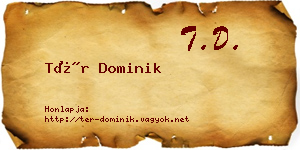 Tér Dominik névjegykártya