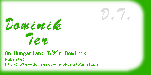 dominik ter business card